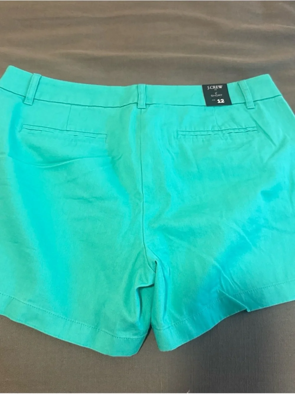 J. Crew Women's Turquoise Cotton Blend Bermuda Shorts